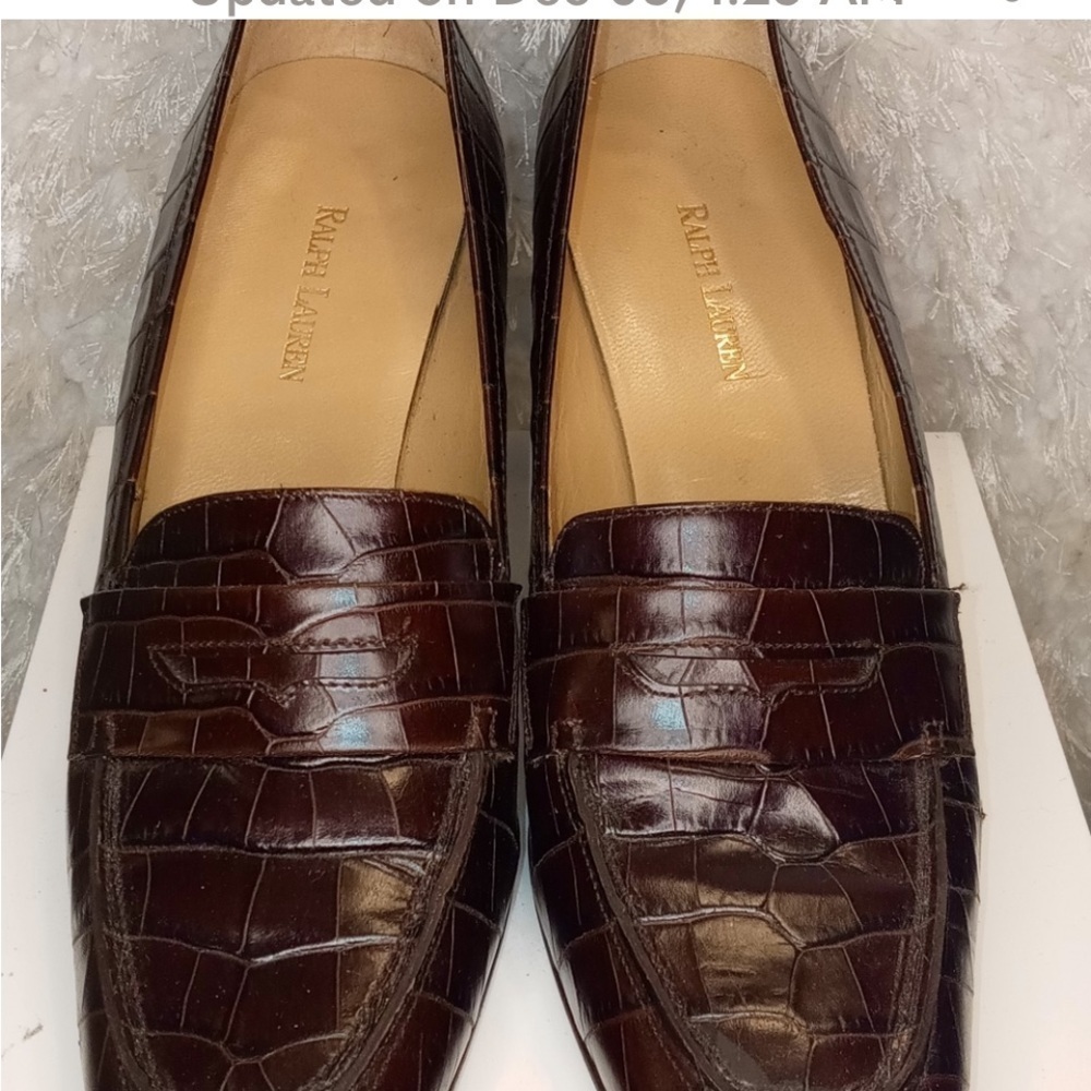 RL collection cocodrile embossed vintage leather loafers‌‌‌‌‌‌‌‌‌‌‌‌‌‌‌‌…‌‌‌‌‌‌